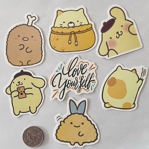 🛒 3/15 Pastel Yellow Kawaii Anime Stickers